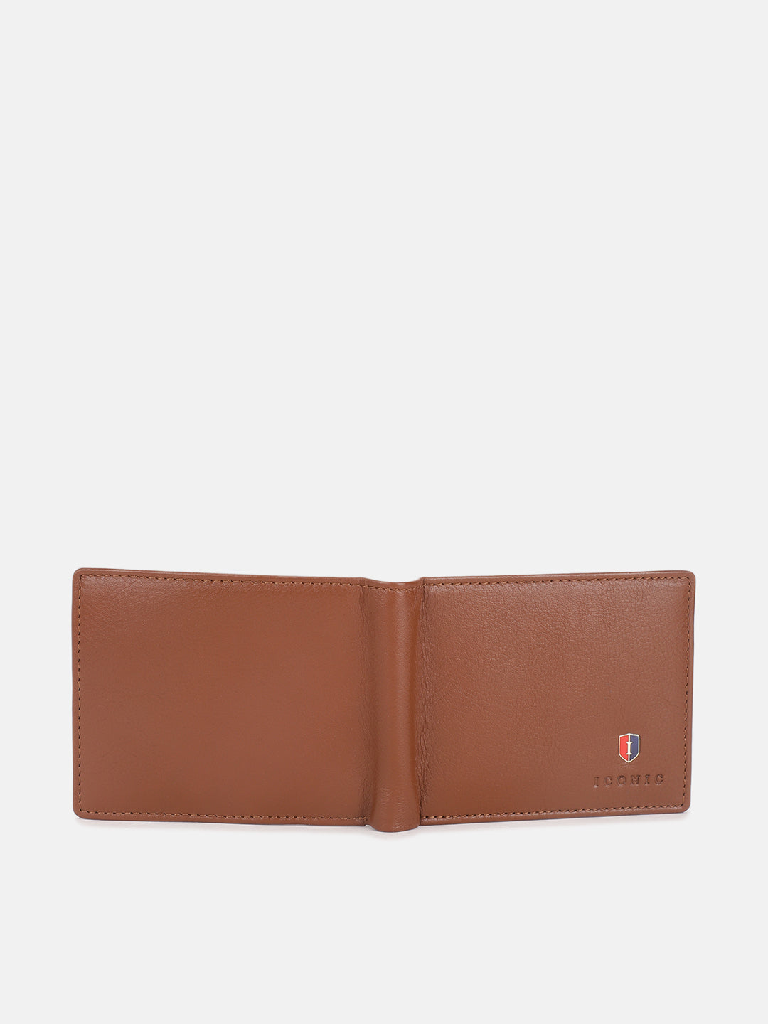 Iconic Men Brown Solid Bi-Fold Wallet