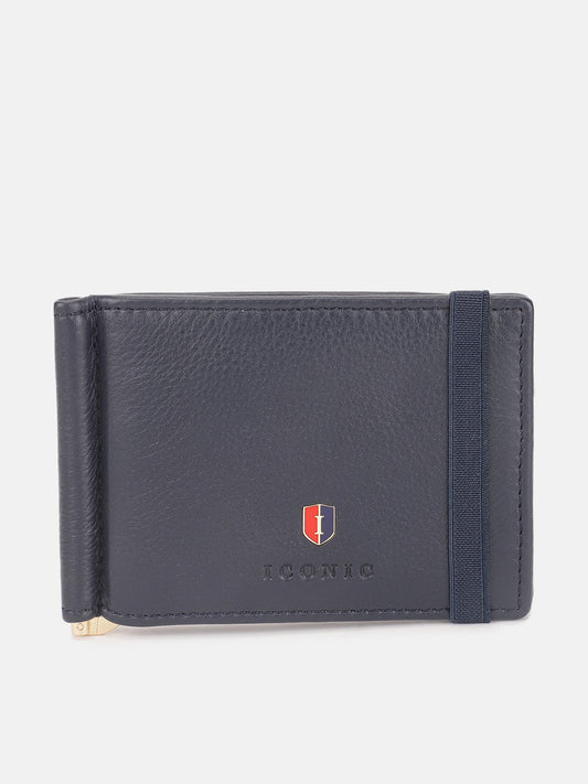 Iconic Men Blue Solid Bi-Fold Wallet