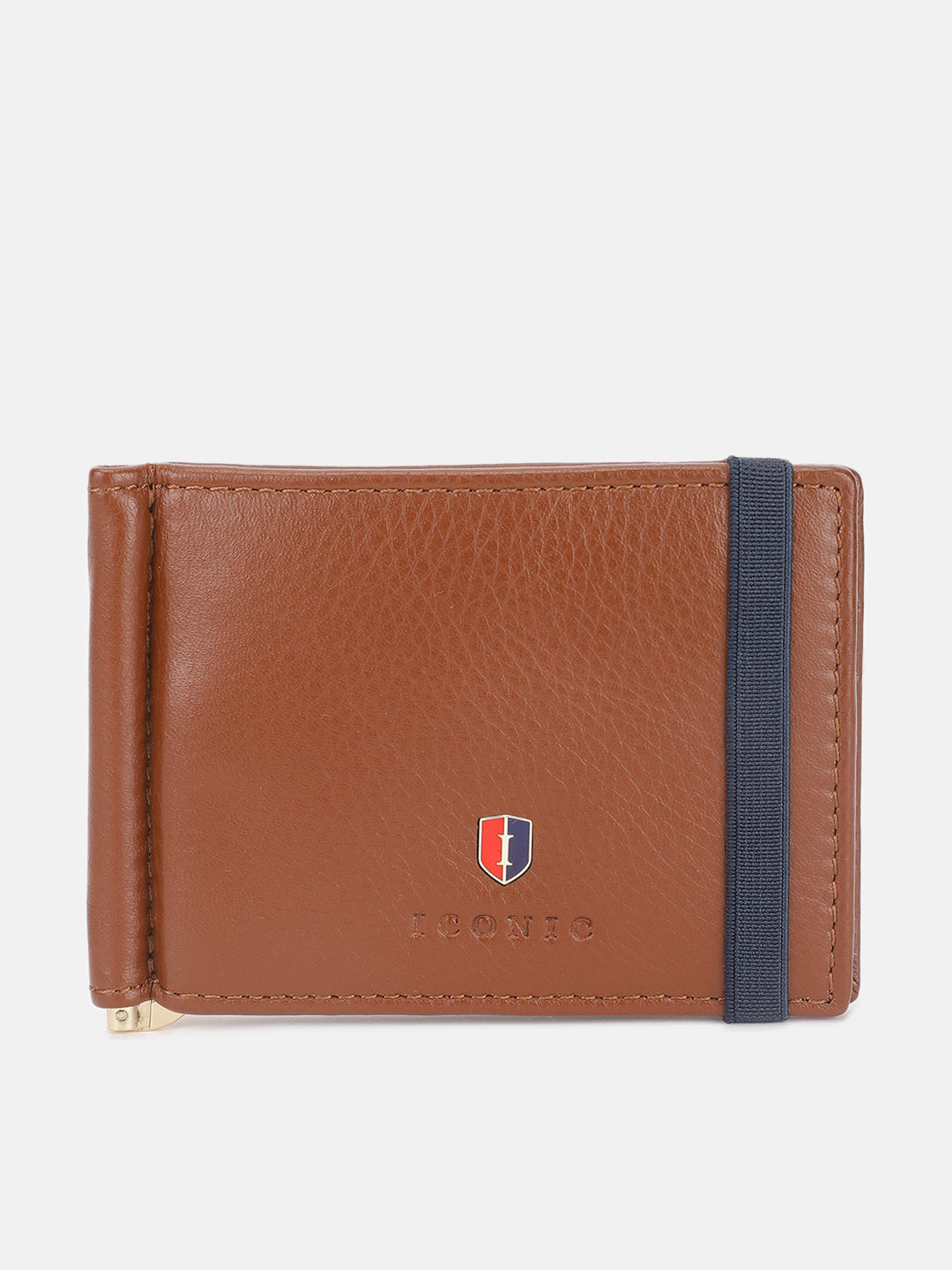 Iconic Men Brown Solid Bi-Fold Wallet