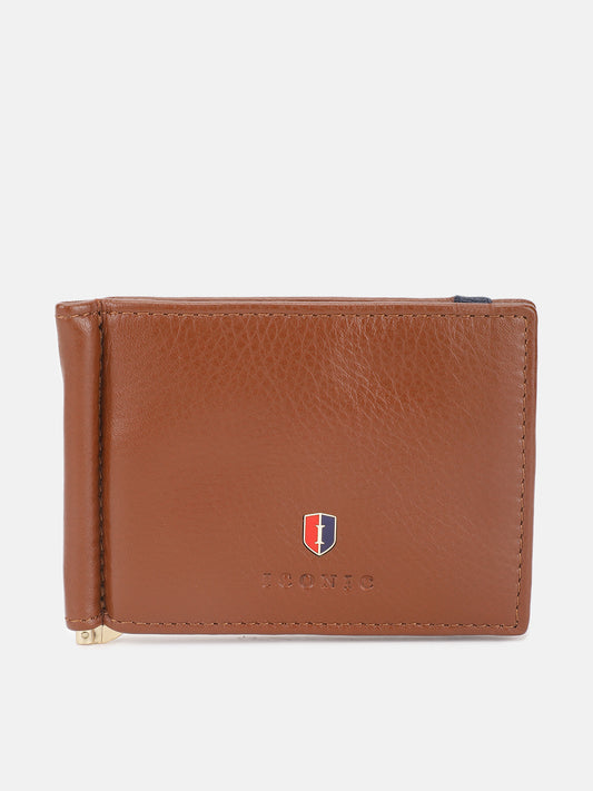 Iconic Men Brown Solid Bi-Fold Wallet