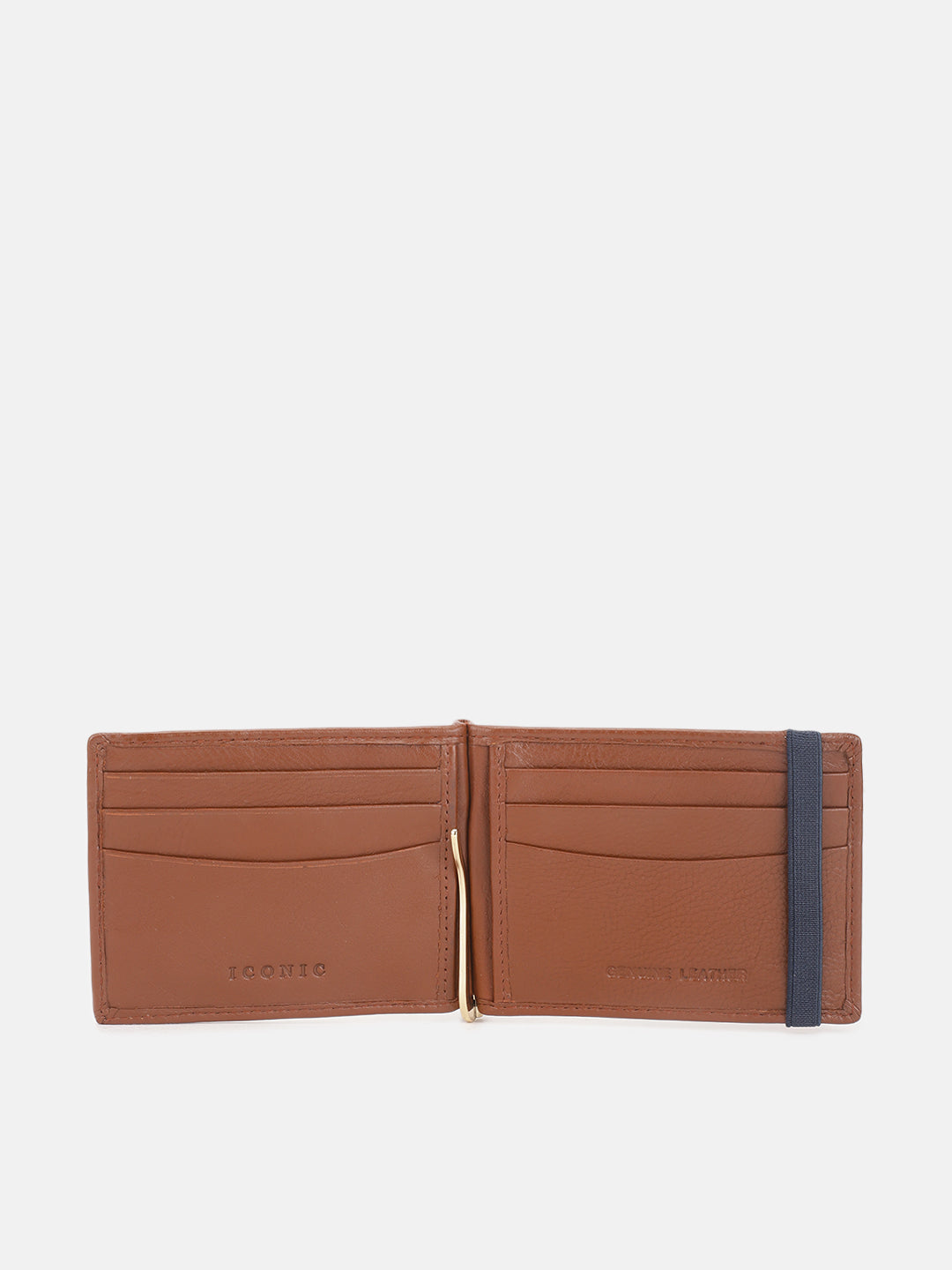 Iconic Men Brown Solid Bi-Fold Wallet