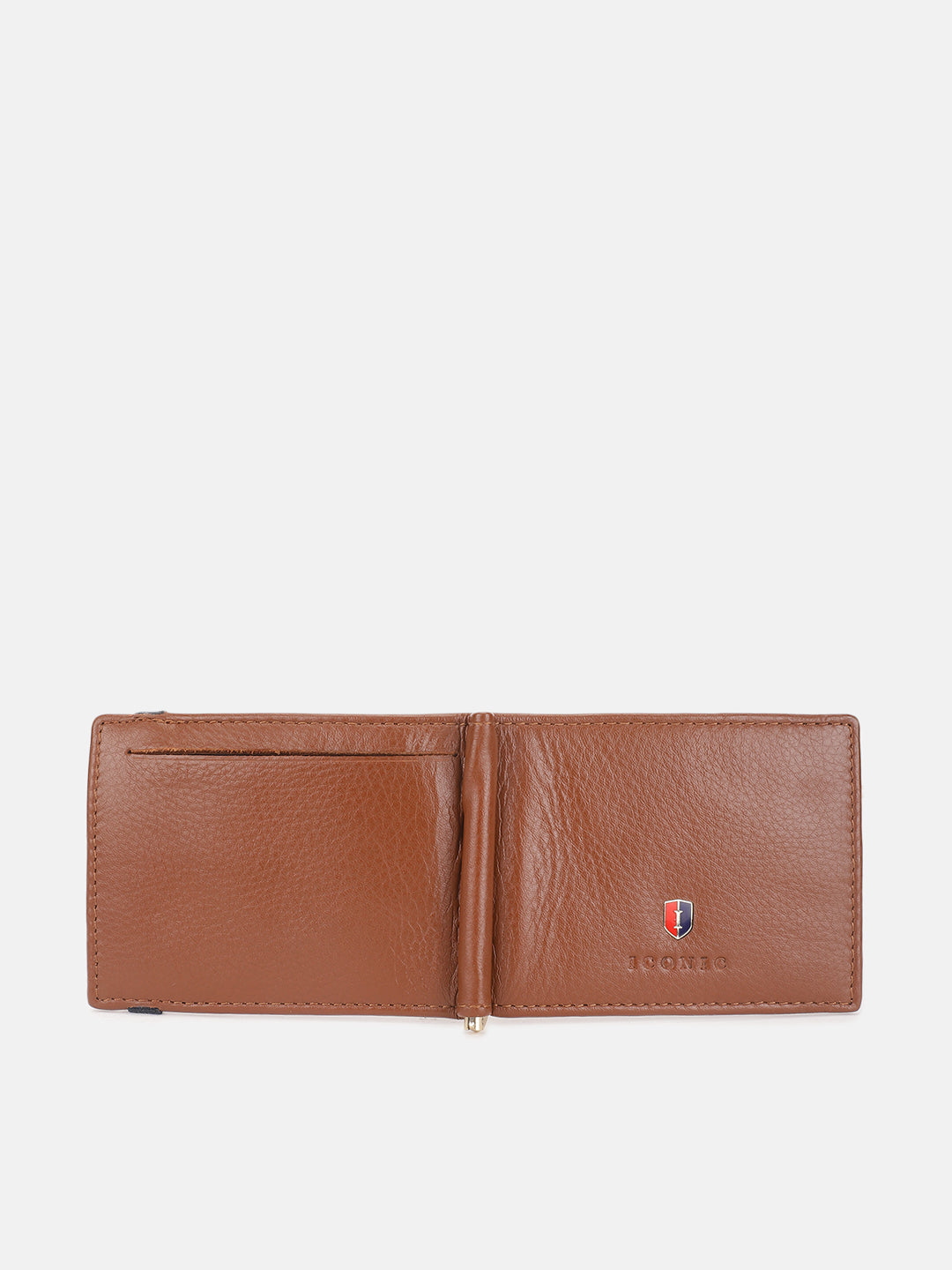 Iconic Men Brown Solid Bi-Fold Wallet