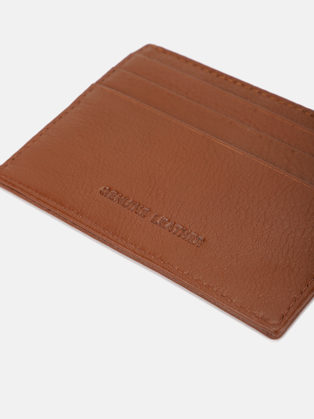 Iconic Men Brown Solid Card Holder