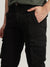 Iconic Men Black Solid Regular Fit Cargo Trouser