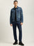 Iconic Men Blue Washed Spread Collar Full Sleeves Denim Jacket