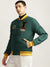 Iconic Men Green Solid Stand Collar Full Sleeves Bomber Jacket