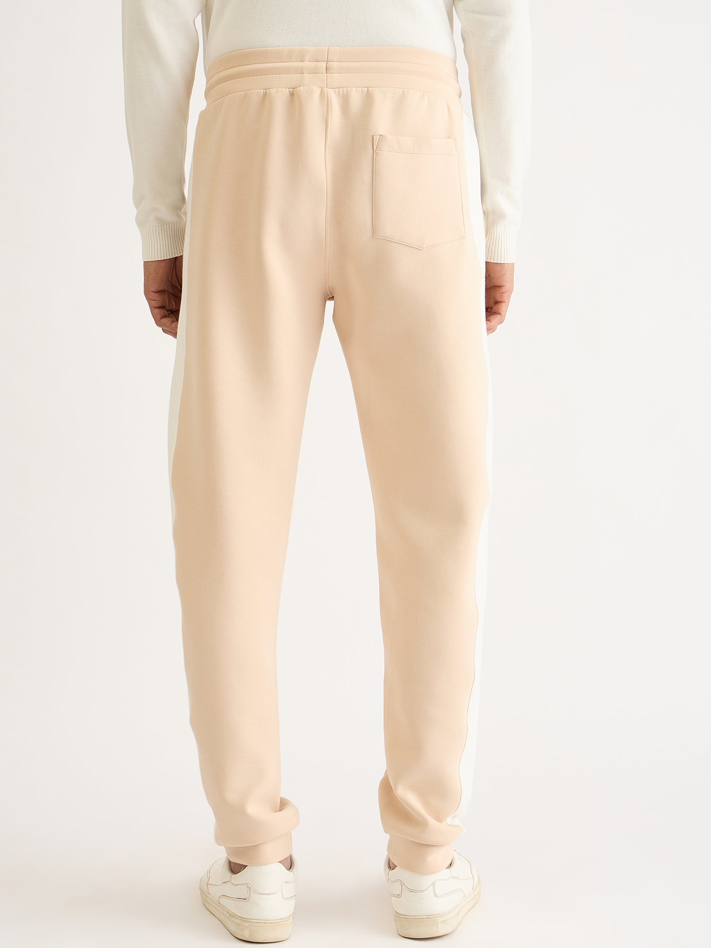 Iconic Men Beige Color-Blocked Regular Fit Sweatpant