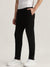 Iconic Men Black Solid Regular Fit Trackpant