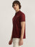 Iconic Men Red Solid Polo Neck Short Sleeves T-Shirt