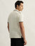 Iconic Men Beige Solid Polo Collar Short Sleeves T-Shirt