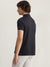 Iconic Men Navy Blue Solid Polo Neck Short Sleeves T-Shirt