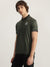 Iconic Men Olive Solid Polo Neck Short Sleeves T-Shirt