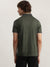 Iconic Men Olive Solid Polo Neck Short Sleeves T-Shirt