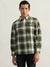 Iconic Men Green Checked Spread Collar Full Sleeves Shirt