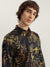 Iconic Men Black Printed Spread Collar Full Sleeves Shirt