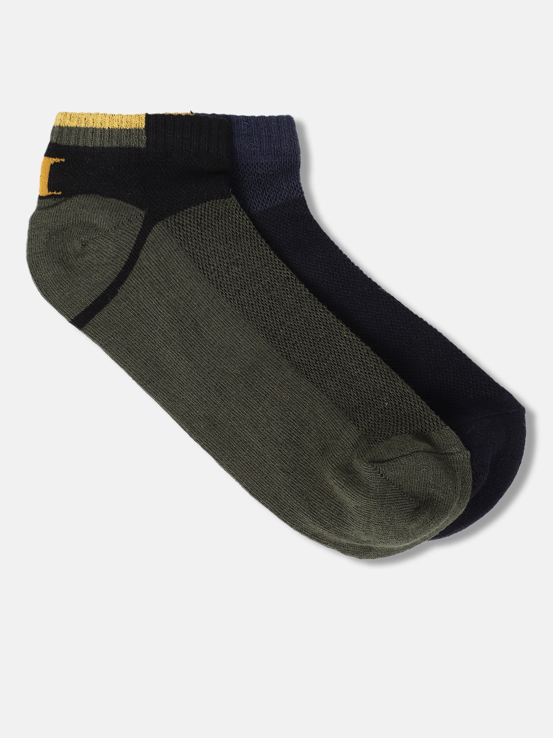 Iconic Men Multicolor Solid Ankle Length Socks (Pack Of 2)