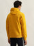 Iconic Men Mustard Embroidered Hooded Full Sleeves Sweatshirt