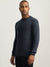 Iconic Men Blue Solid Round Neck Full Sleeves Sweater