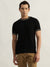 Iconic Men Black Solid Round Neck Short Sleeves T-Shirt