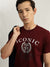 Iconic Men Red Printed Round Neck Short Sleeves T-Shirt