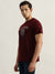 Iconic Men Red Printed Round Neck Short Sleeves T-Shirt