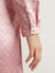 Iconic Women Pink Printed Tie-Up Neck Full Sleeves Shirt Dress