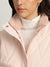 Iconic Women Pink Solid Stand Collar Full Sleeves Quilted Jacket