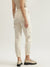 Iconic Women Beige Solid Regular Fit High-Rise Cargo Style Trouser