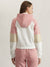 Iconic Women Pink Color-Blocked Hooded Full Sleeves Sweatshirt