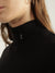 Iconic Women Black Solid Turtle Neck Full Sleeves Pullover Style Sweater