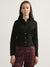 Iconic Women Black Solid Spread Collar Full Sleeves Shirt