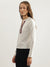 Iconic Women White Solid Round Neck Full Sleeves Top