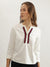 Iconic Women White Solid Round Neck Full Sleeves Top