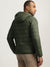 Lindbergh Men Green Solid Hooded Full Sleeves Puffer Jacket