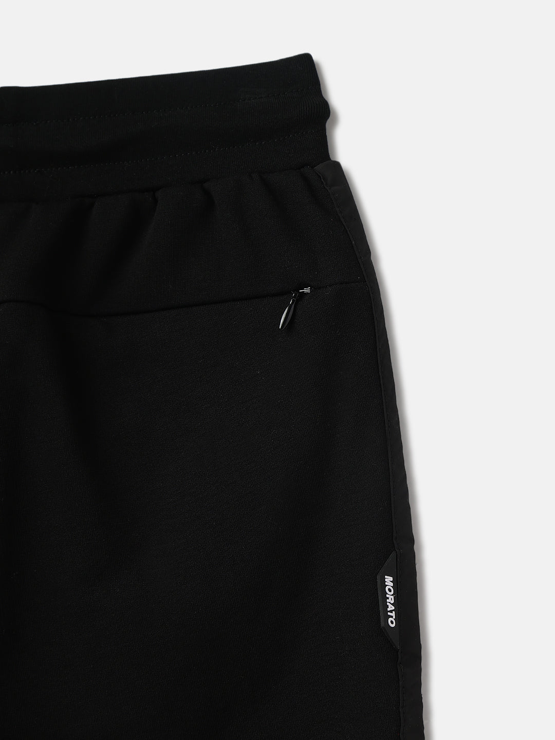 Antony Morato Boys Black Solid Regular Fit Shorts