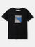 Antony Morato Boys Black Printed Round Neck Short Sleeves T-shirt