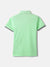 Antony Morato Boys Green Solid Polo Collar Short Sleeves T-shirt