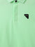 Antony Morato Boys Green Solid Polo Collar Short Sleeves T-shirt