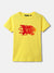 Antony Morato Boys Yellow Printed Round Neck Short Sleeves T-shirt