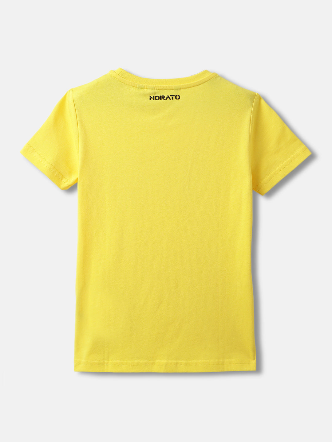 Antony Morato Boys Yellow Printed Round Neck Short Sleeves T-shirt