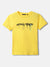 Antony Morato Boys Yellow Printed Round Neck Short Sleeves T-shirt