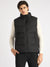 Antony Morato Men Black Solid Hooded Sleeveless Puffer Jacket