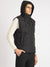 Antony Morato Men Black Solid Hooded Sleeveless Puffer Jacket