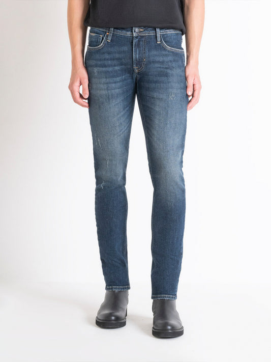 Antony Morato Men Blue Washed Tapered Fit Mid-Rise Jeans