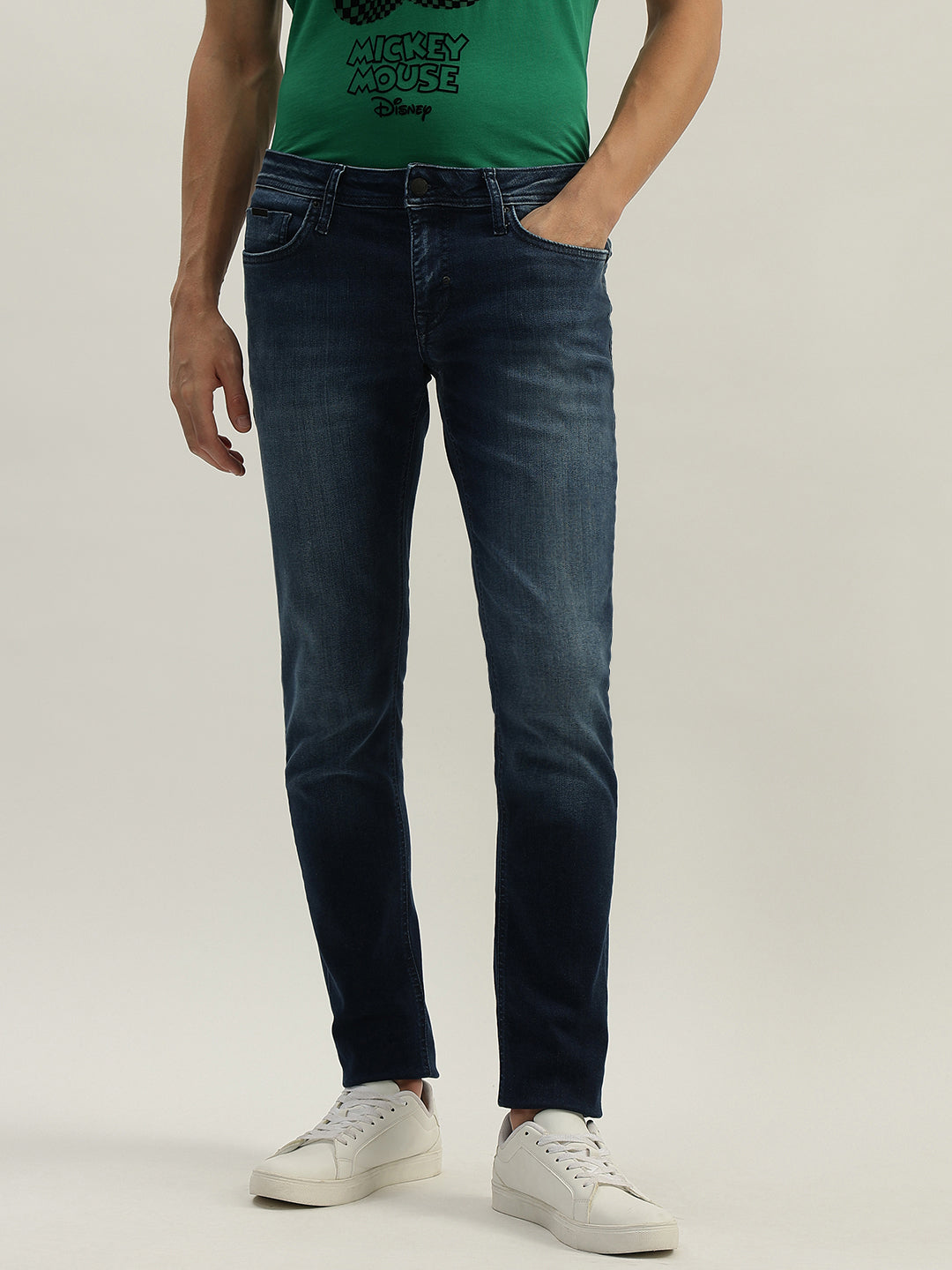 Antony Morato Men Washed Mid-Rise Jeans