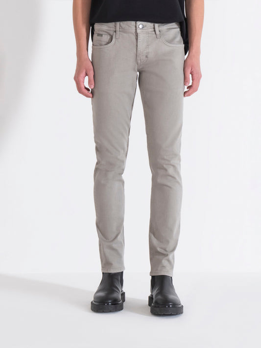 Antony Morato Men Grey Solid Tapered Fit Mid-Rise Jeans