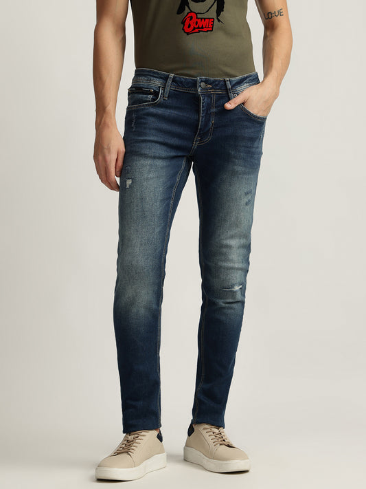 Antony Morato Men Washed Mid-Rise Jeans