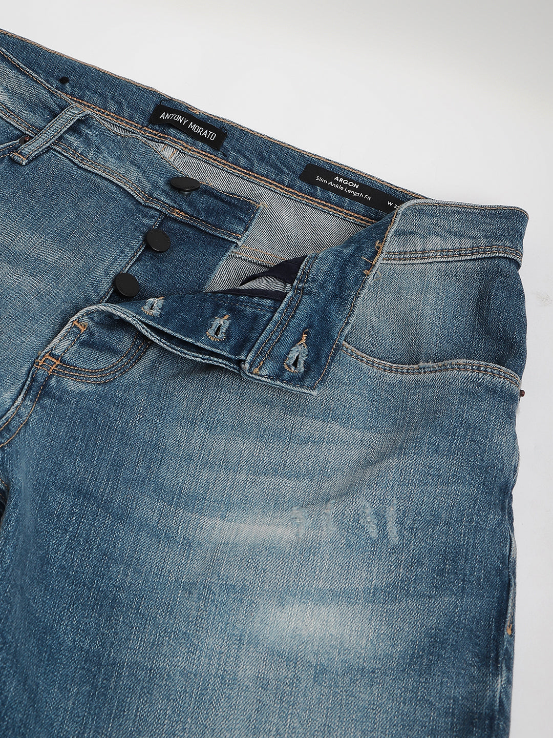 Antony Morato Men Washed Mid-Rise Jeans