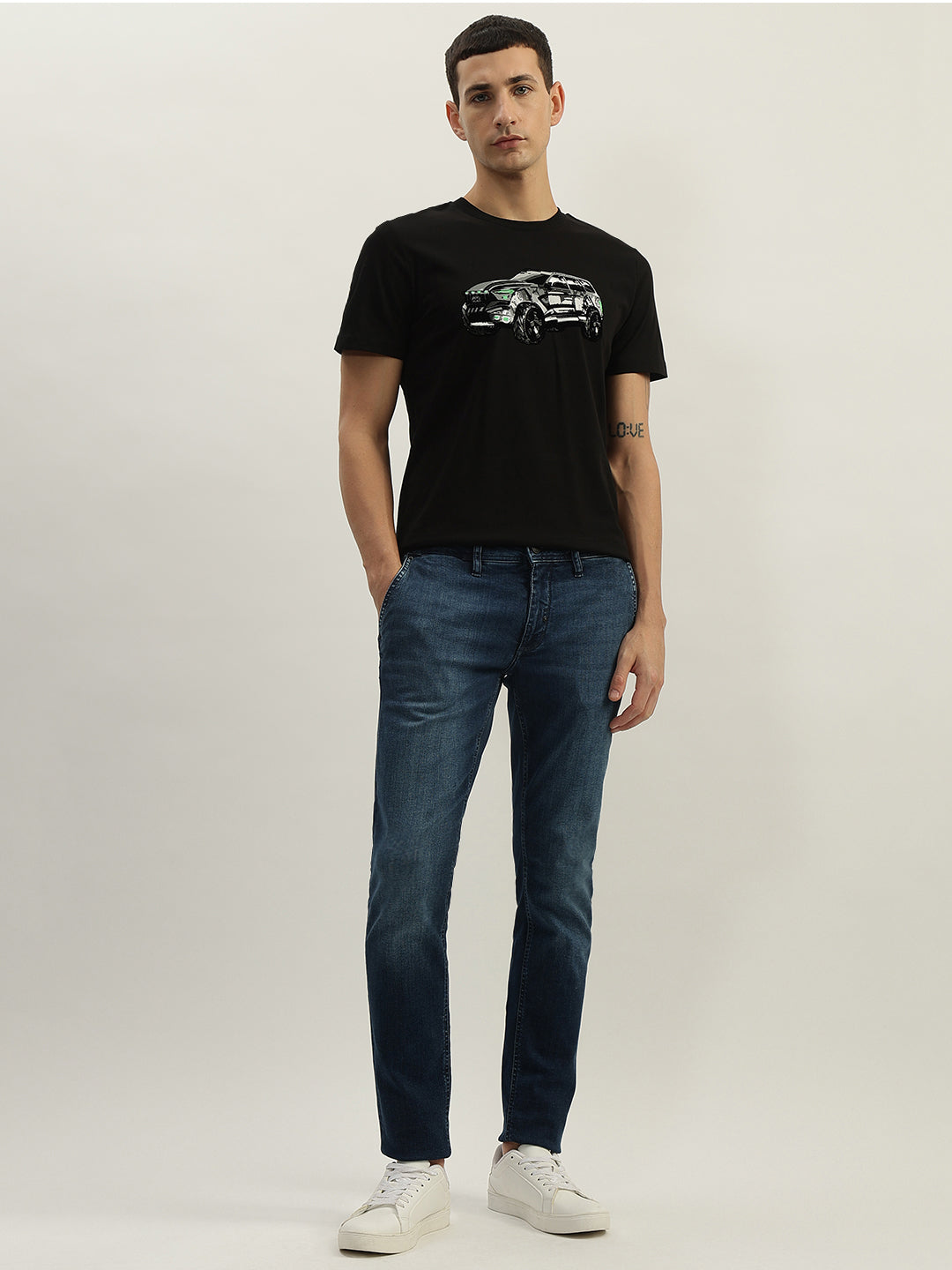 Antony Morato Men Washed Mid-Rise Jeans