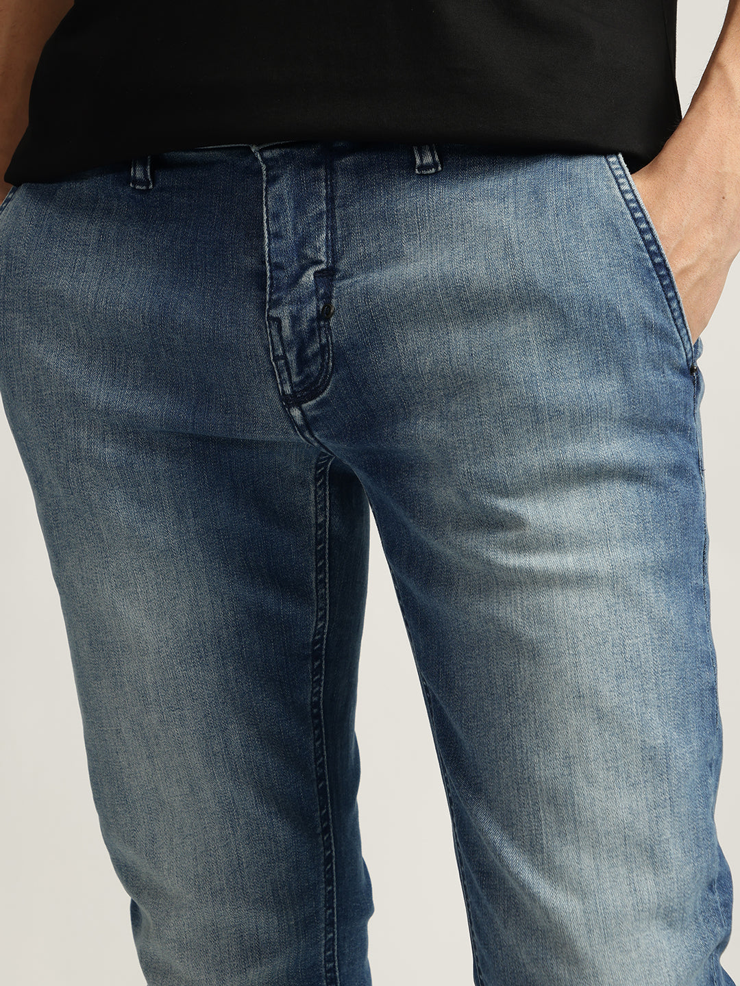 Antony Morato Men Washed Mid-Rise Jeans